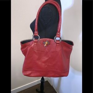 SOLD-red shoulder bag-SOLD-